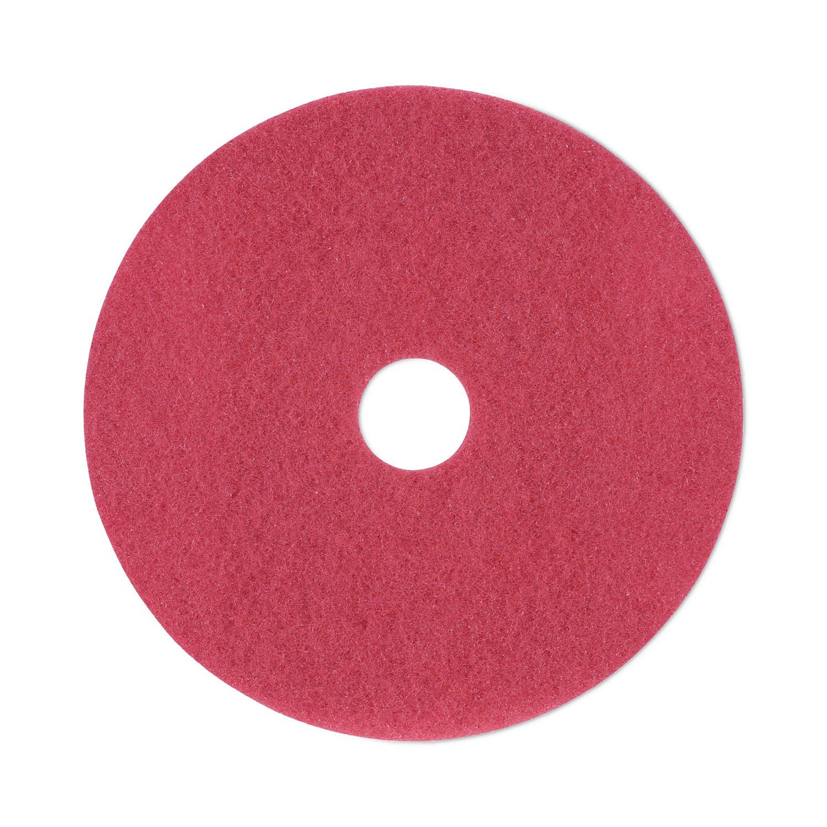 Buffing Floor Pads, 19" Diameter, Red, 5/Carton