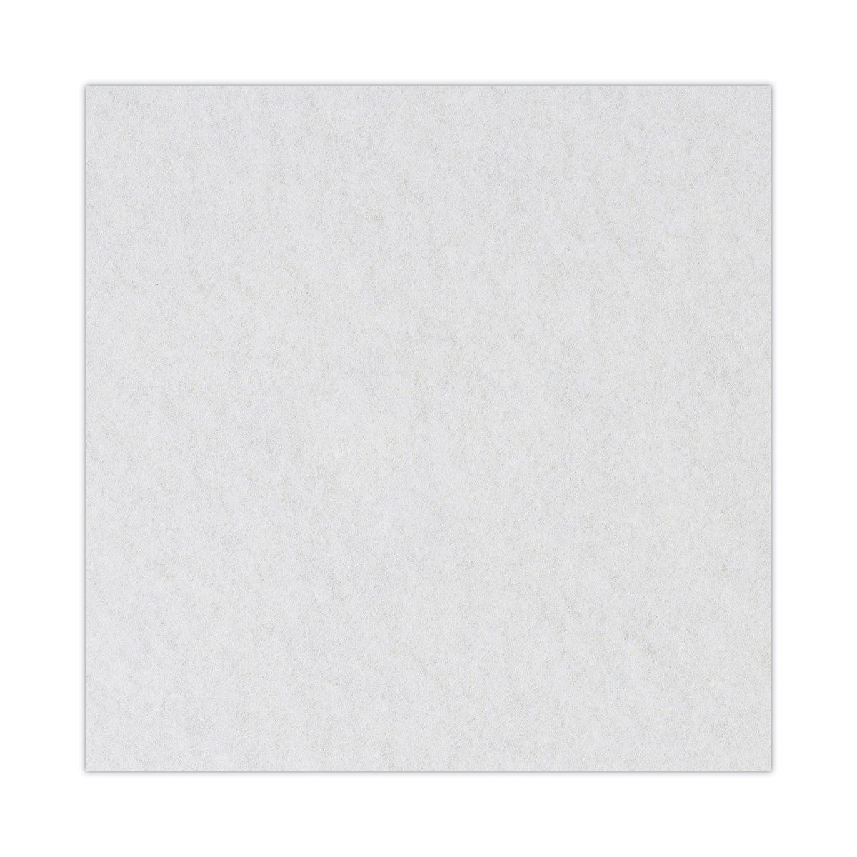 Polishing Floor Pads, 18" Diameter, White, 5/Carton