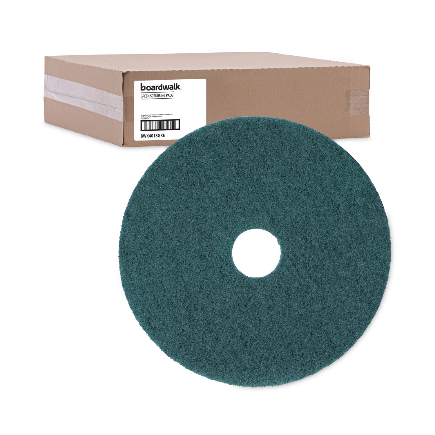heavy-duty-scrubbing-floor-pads-18-diameter-green-5-carton_bwk4018gre - 5