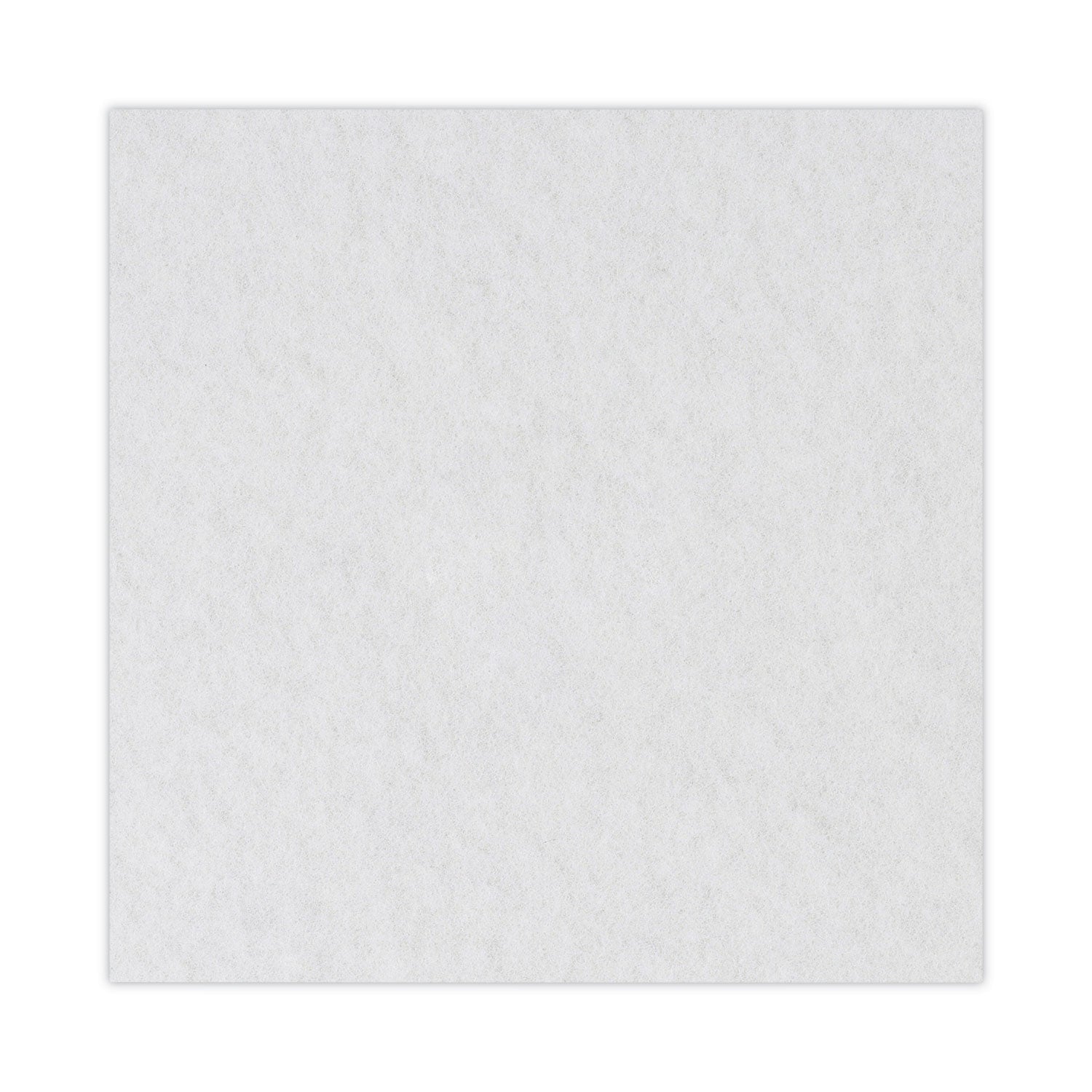 Polishing Floor Pads, 17" Diameter, White, 5/Carton - 