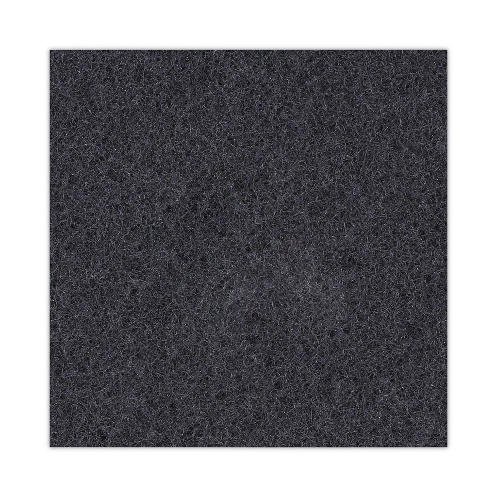 Stripping Floor Pads, 17" Diameter, Black, 5/Carton
