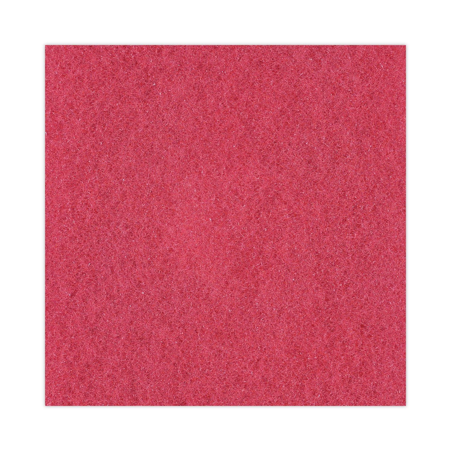 Buffing Floor Pads, 14" Diameter, Red, 5/Carton