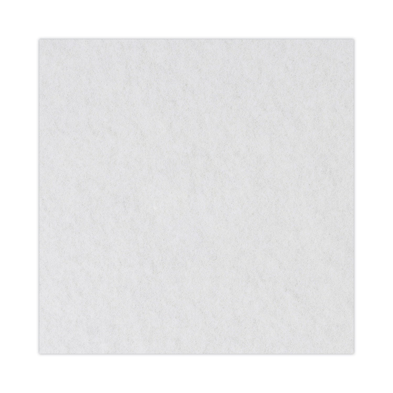 Polishing Floor Pads, 13" Diameter, White, 5/Carton
