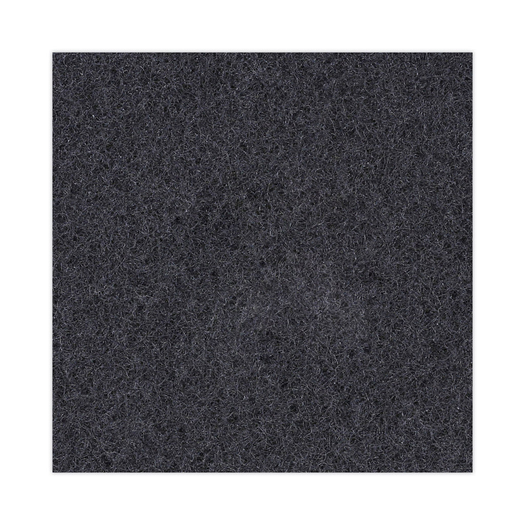 Stripping Floor Pads, 13" Diameter, Black, 5/Carton