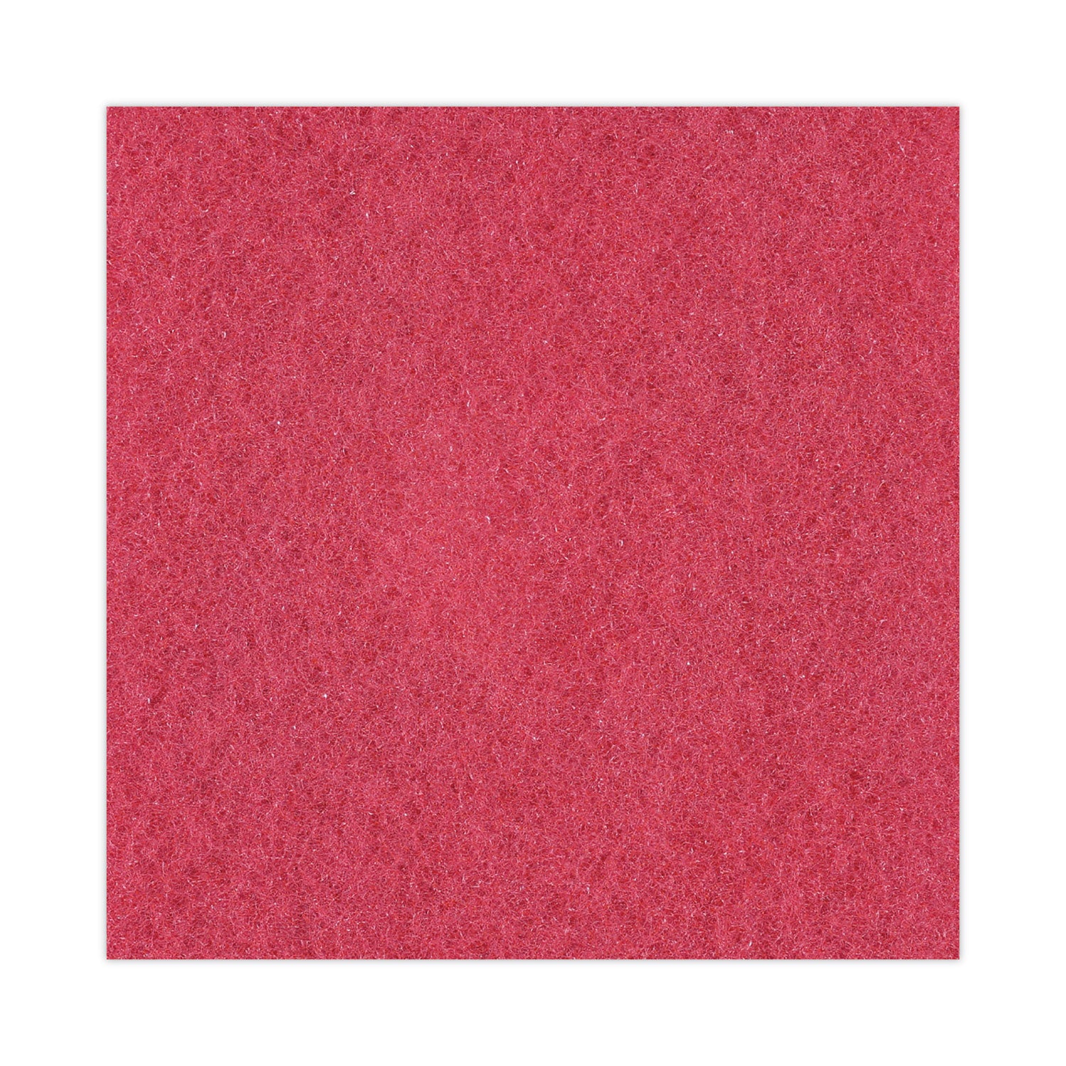 Buffing Floor Pads, 12" Diameter, Red, 5/Carton - 