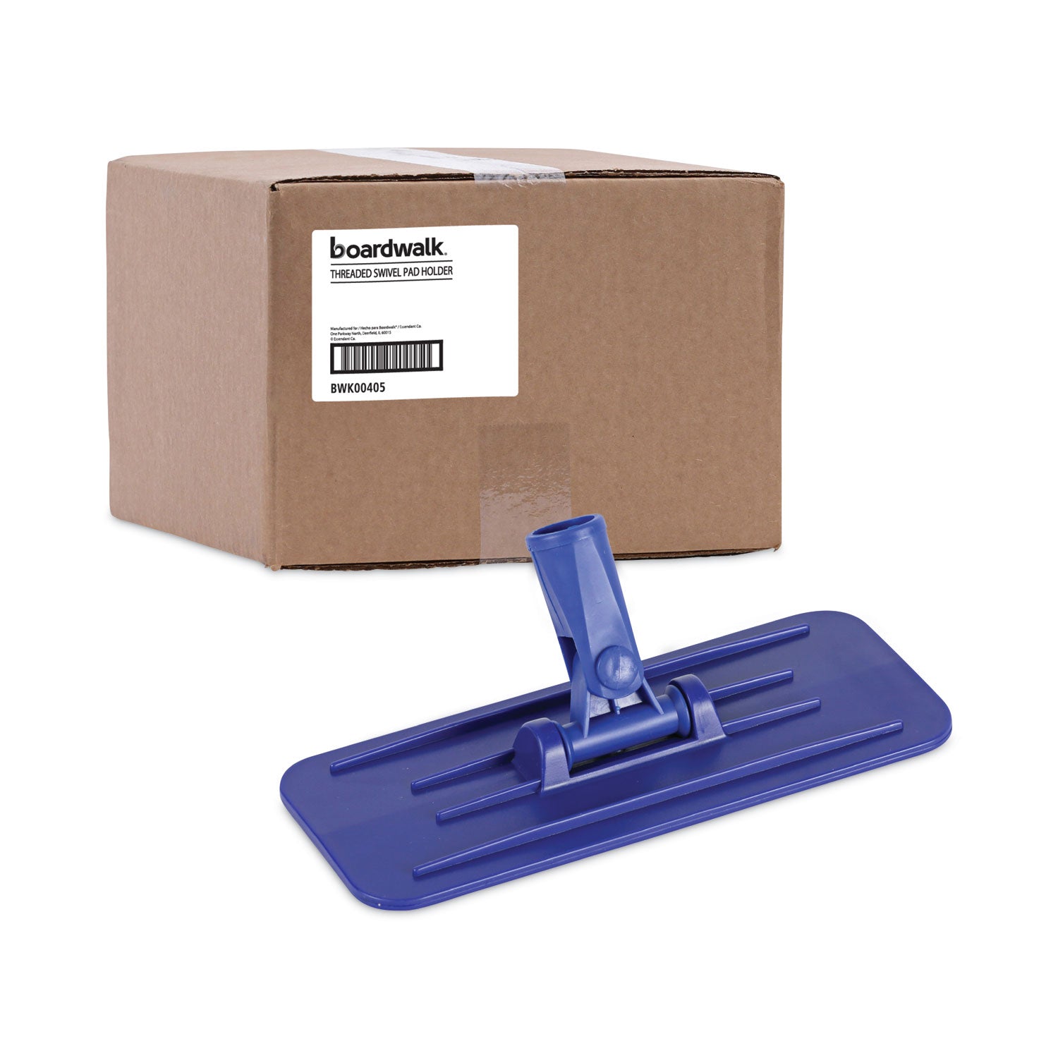 Swivel Pad Holder, Plastic, Blue, 4 x 9, 12/Carton - 