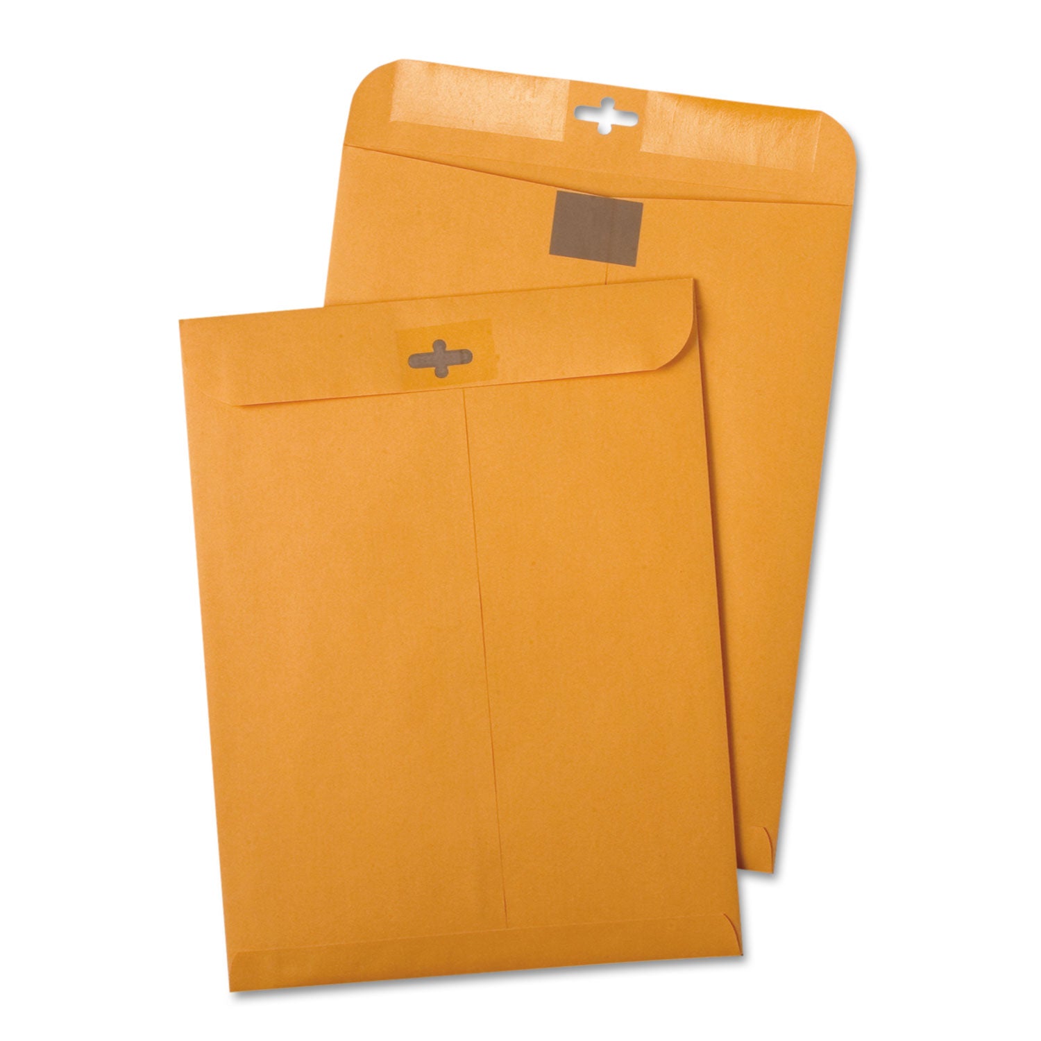 Postage Saving ClearClasp Kraft Envelope, #55, Cheese Blade Flap, ClearClasp Closure, 6 x 9, Brown Kraft, 100/Box - 