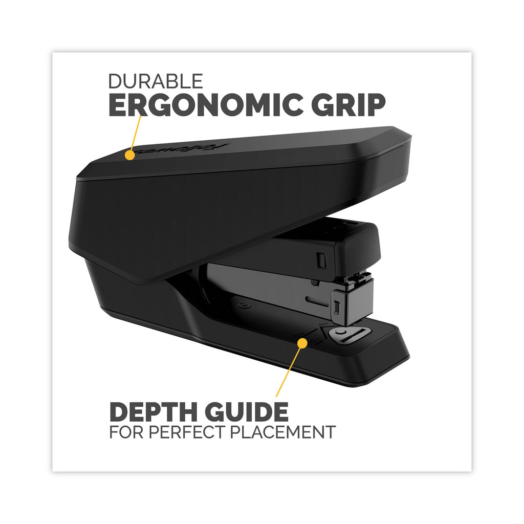 LX840 EasyPress Half Strip Stapler, 25-Sheet Capacity, Black