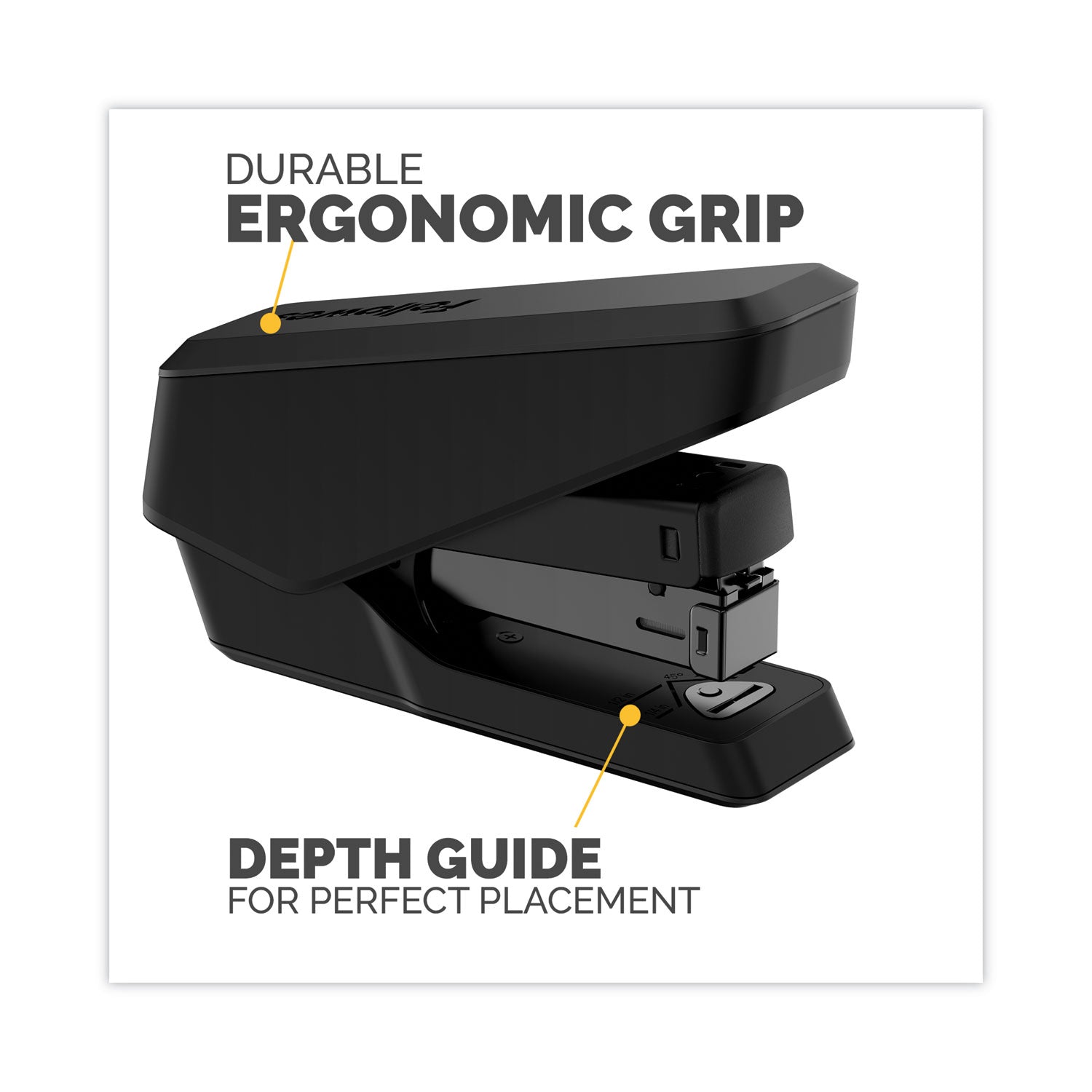 LX840 EasyPress Half Strip Stapler, 25-Sheet Capacity, Black