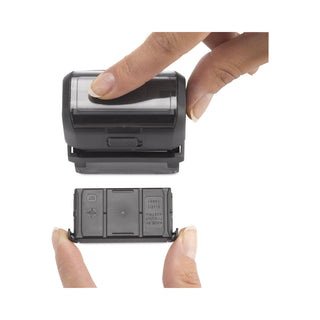 Printy Do It Yourself Self-Inking Message Stamp, 0.75" x 1.88", Black - 
