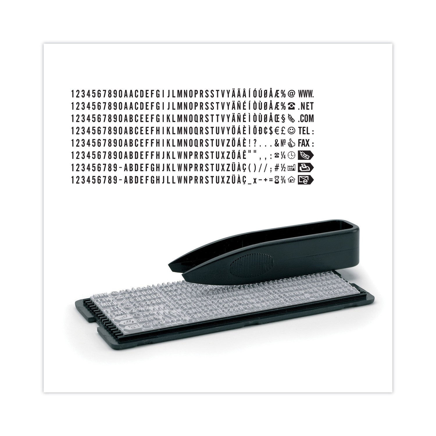 Printy Do It Yourself Self-Inking Message Stamp, 0.75" x 1.88", Black - 
