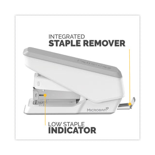 LX840 EasyPress Half Strip Stapler, 25-Sheet Capacity, White