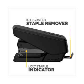 LX840 EasyPress Half Strip Stapler, 25-Sheet Capacity, Black