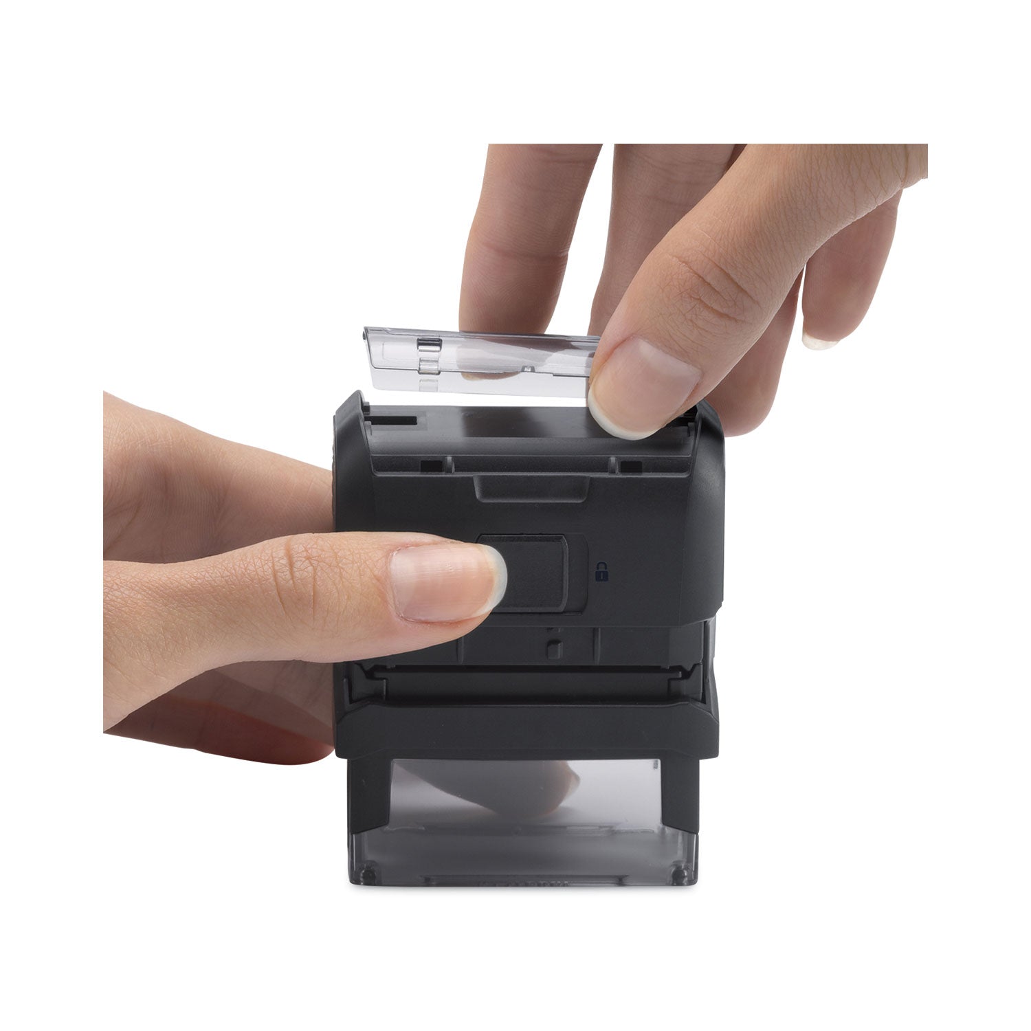 Printy Do It Yourself Self-Inking Message Stamp, 0.75" x 1.88", Black - 