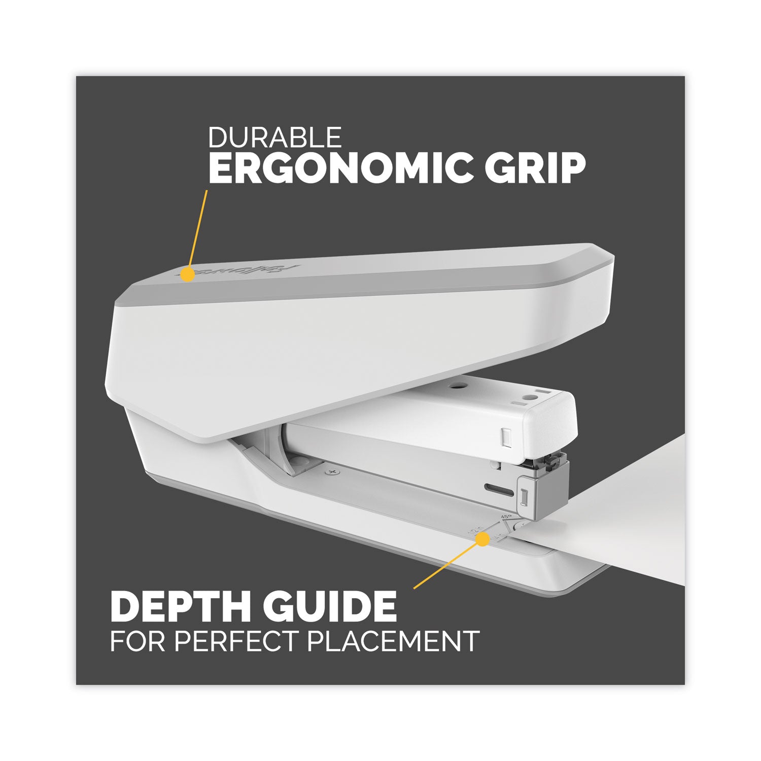 LX850 EasyPress Full Strip Stapler, 25-Sheet Capacity, White