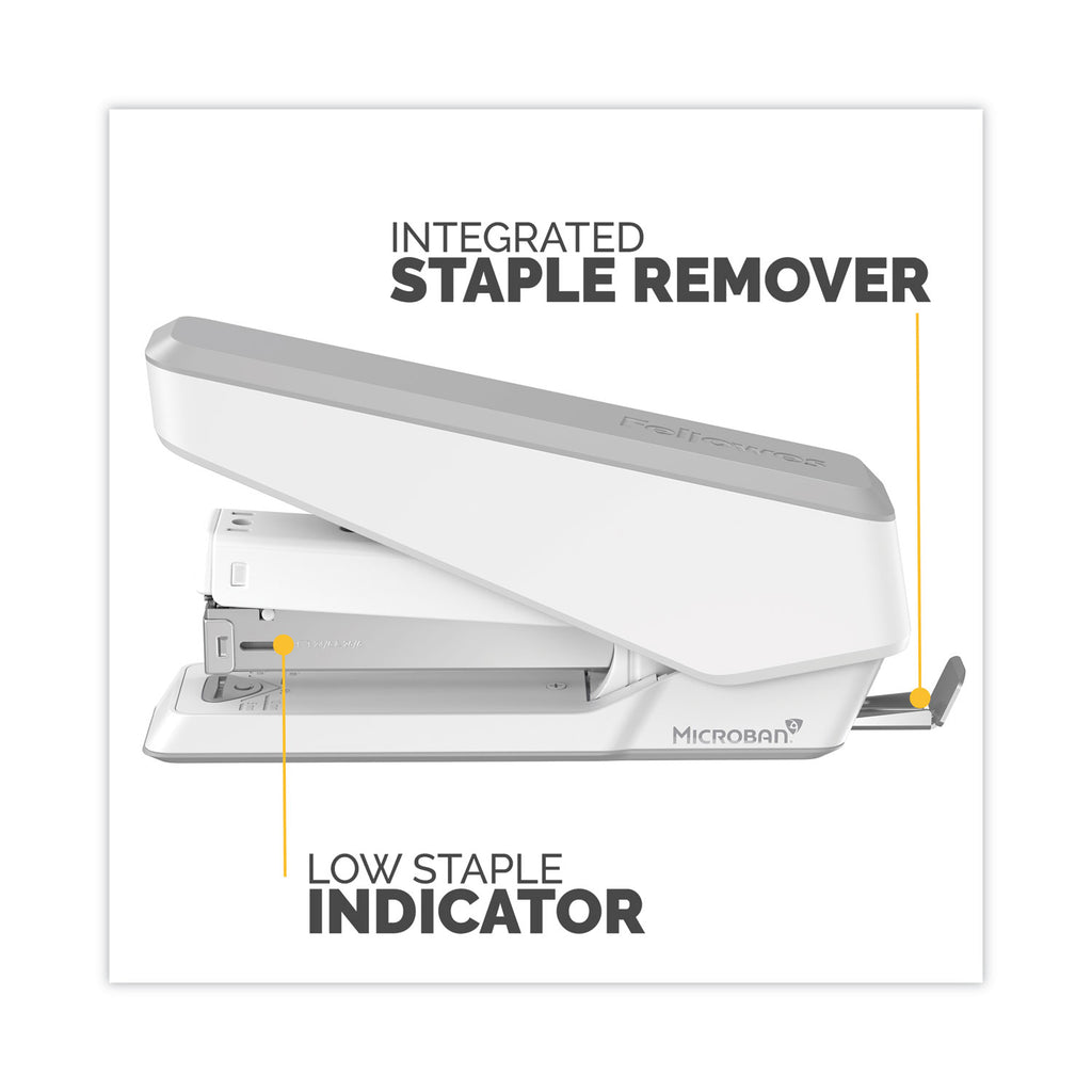 LX850 EasyPress Full Strip Stapler, 25-Sheet Capacity, White