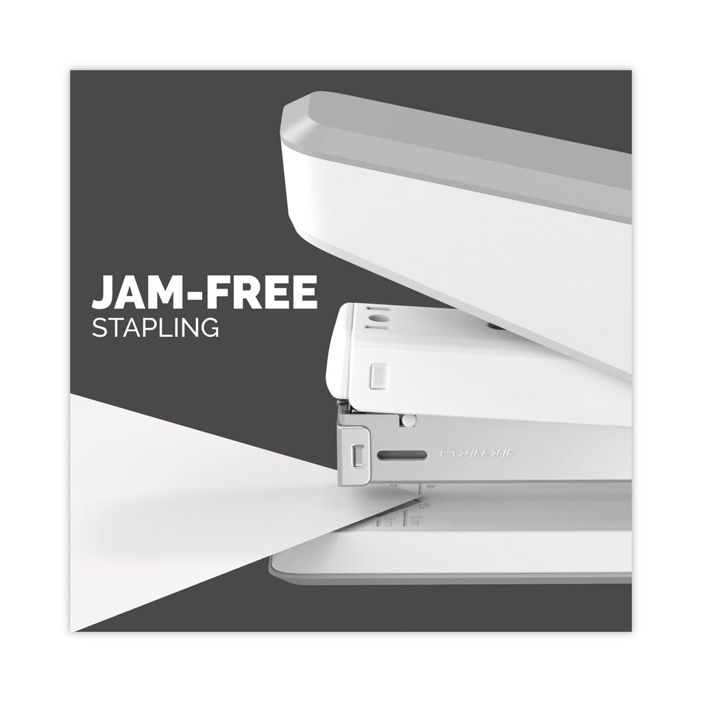 LX850 EasyPress Full Strip Stapler, 25-Sheet Capacity, White