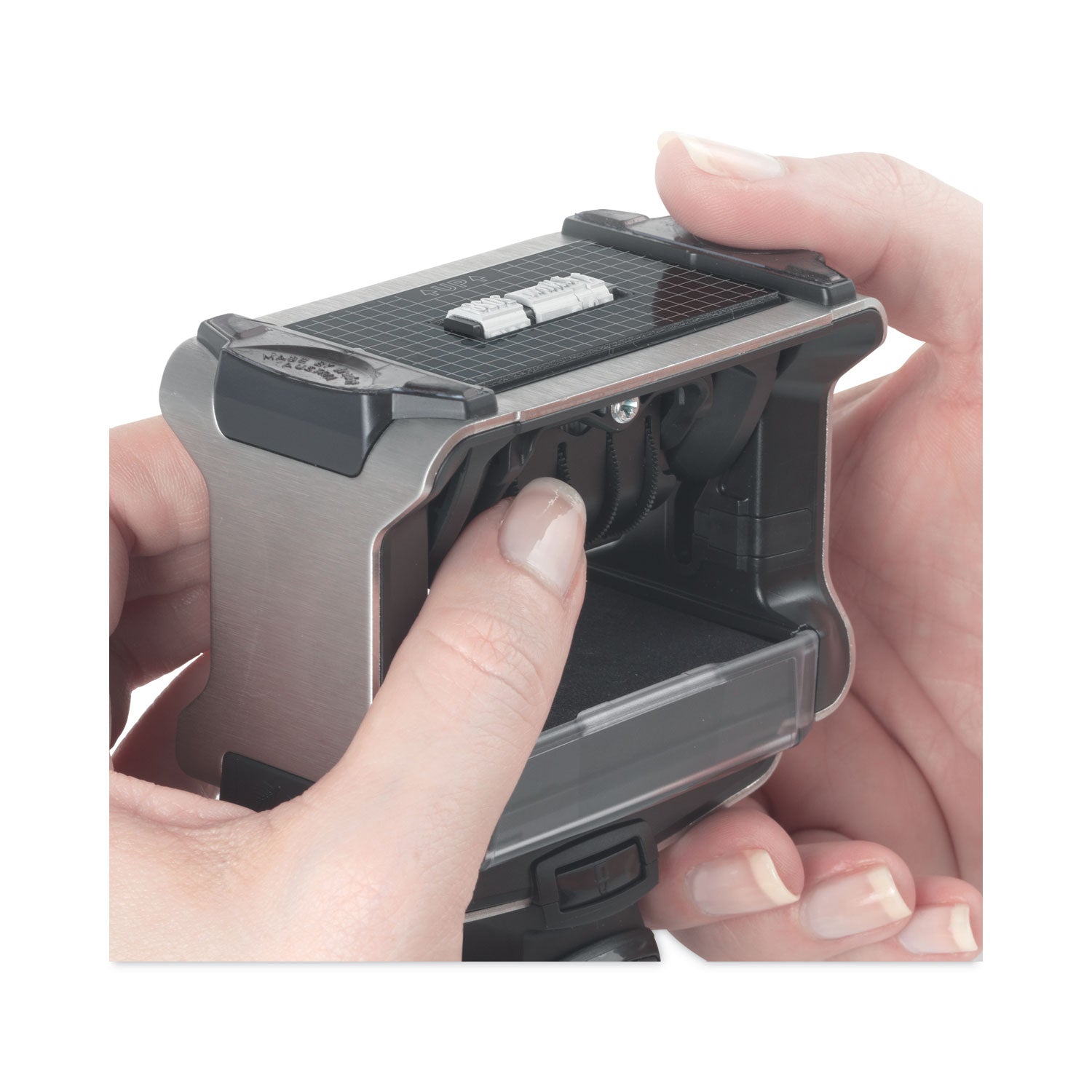 Professional Date Stamp, Self-Inking, 1.63" x 0.38", Black - 