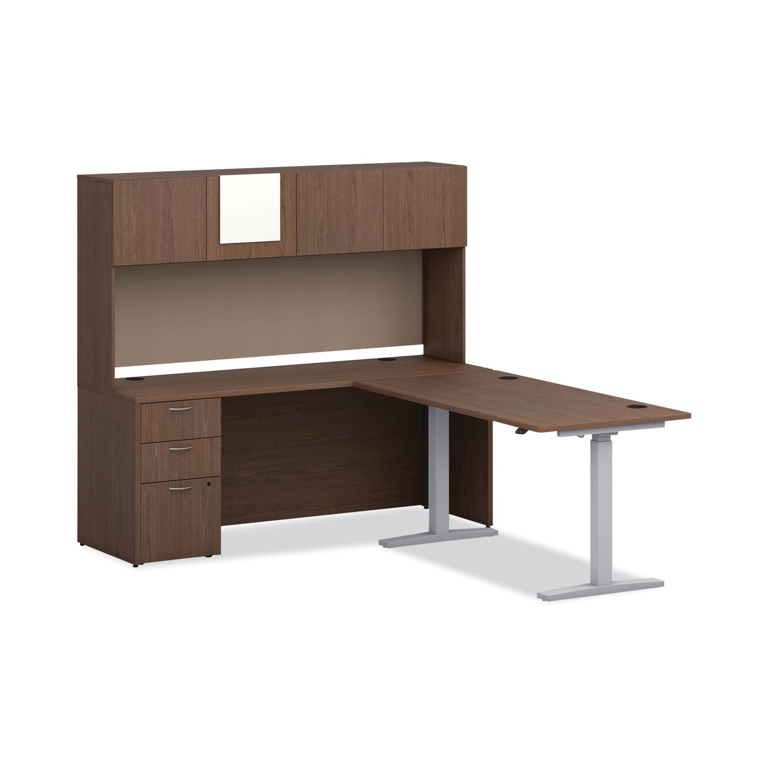 Mod Laminate Doors for 72"W Mod Desk Hutch, 17.86 x 14.82, Sepia Walnut 2/Carton