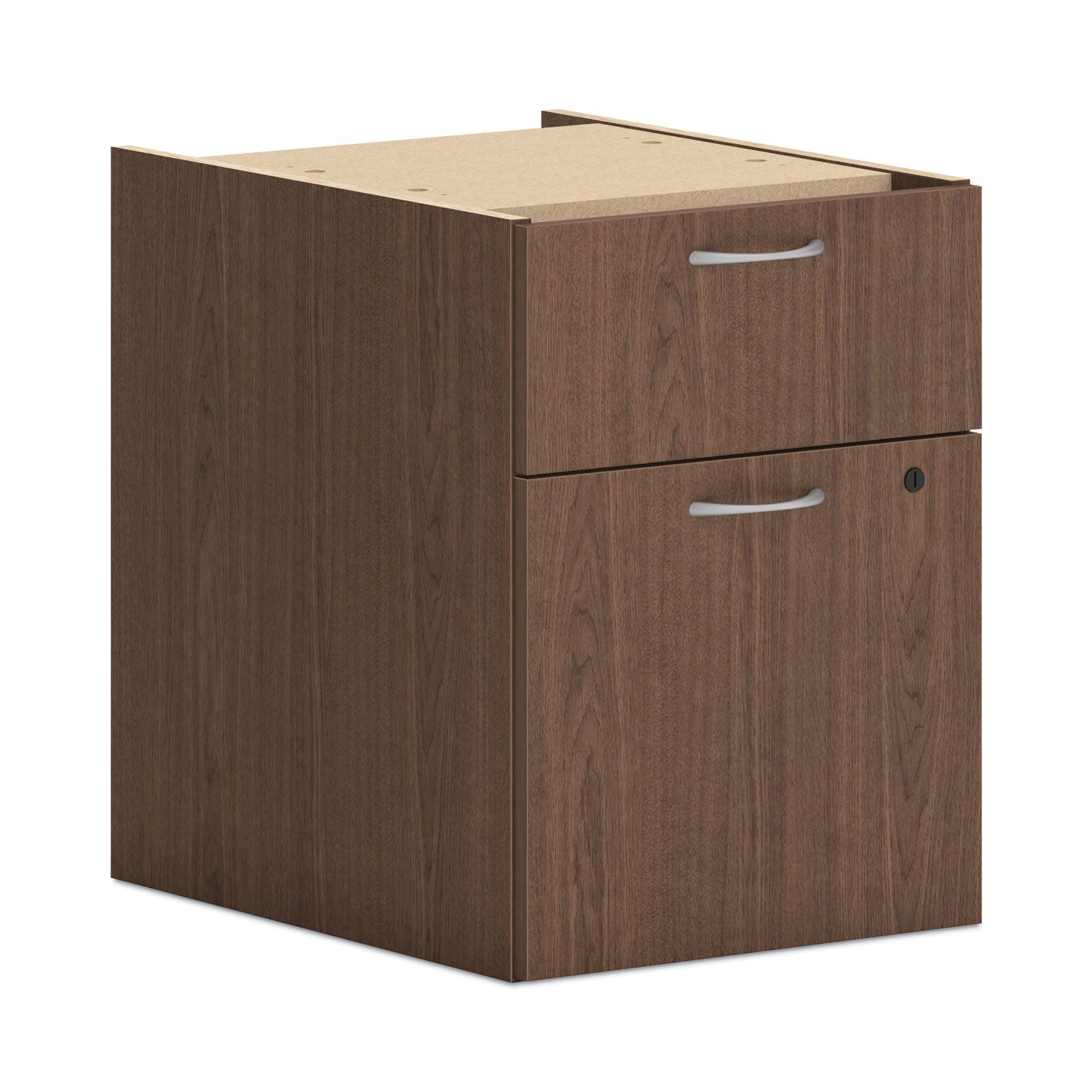 Mod Support Pedestal, Left or Right, 2-Drawers: Box/File, Legal/Letter, Sepia Walnut, 15" x 20" x 20