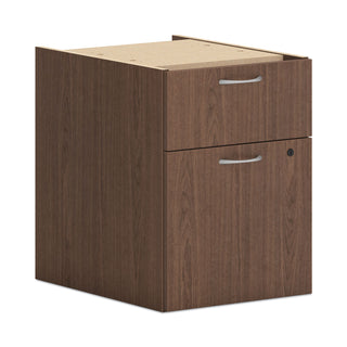 Mod Support Pedestal, Left or Right, 2-Drawers: Box/File, Legal/Letter, Sepia Walnut, 15" x 20" x 20