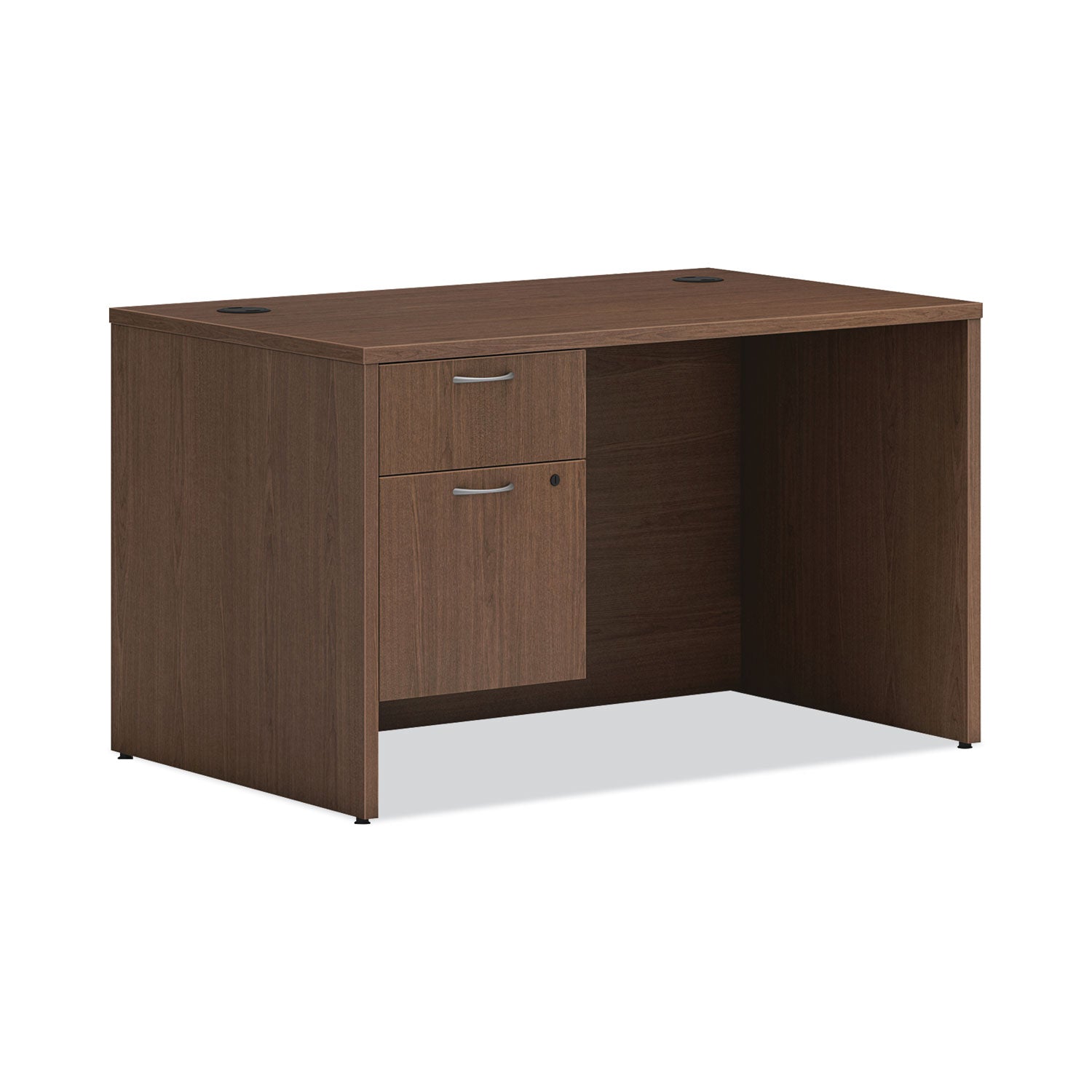 Mod Support Pedestal, Left or Right, 2-Drawers: Box/File, Legal/Letter, Sepia Walnut, 15" x 20" x 20