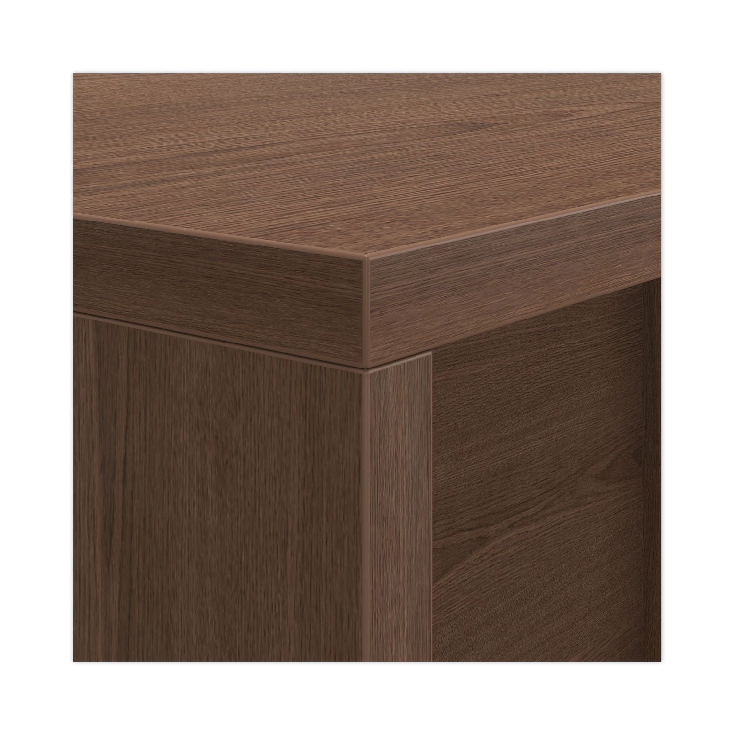Mod Return Shell, Reversible (Left or Right), 42w x 24d x 29h, Sepia Walnut