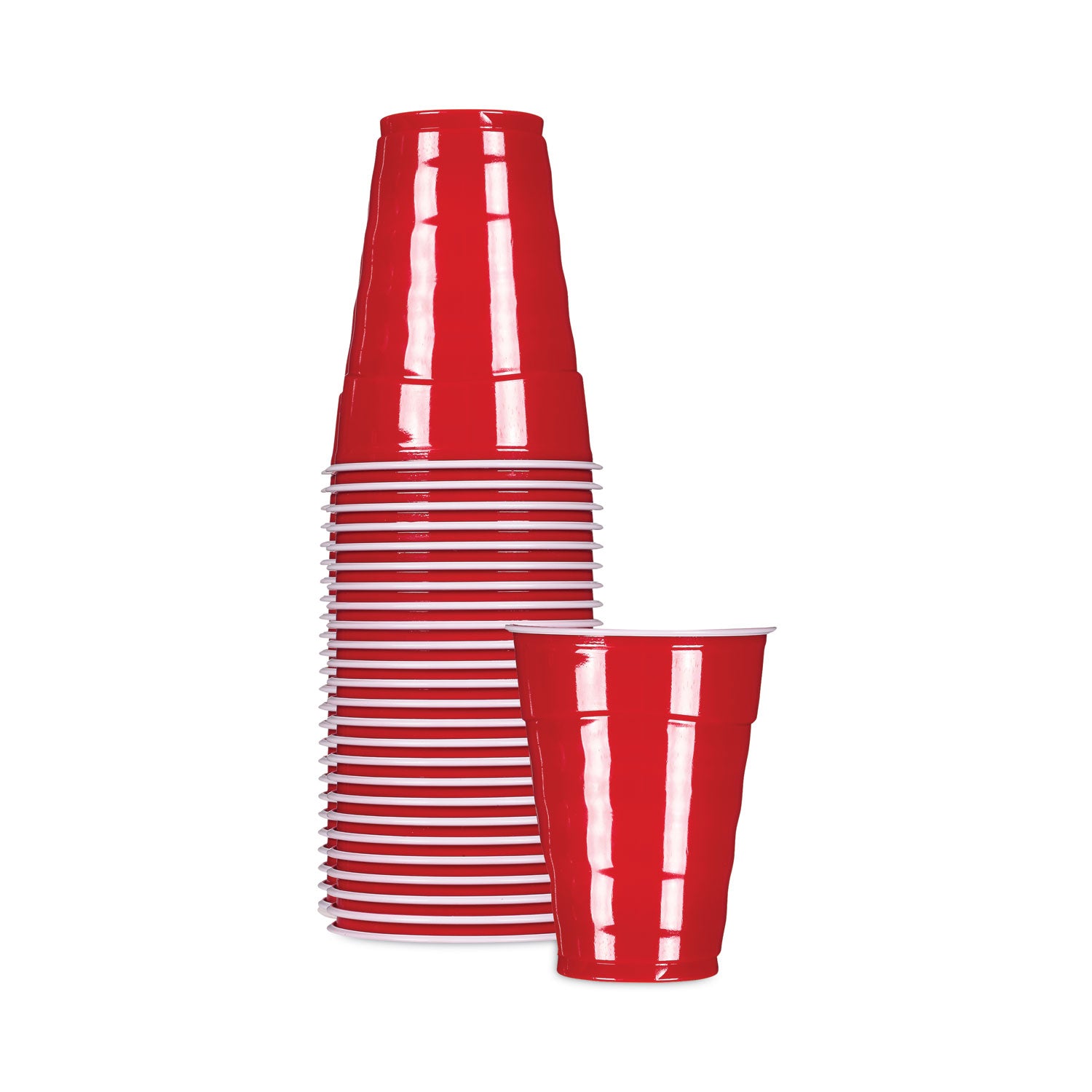 easy-grip-disposable-plastic-party-cups-9-oz-red-50-pack_rfpc20950 - 2