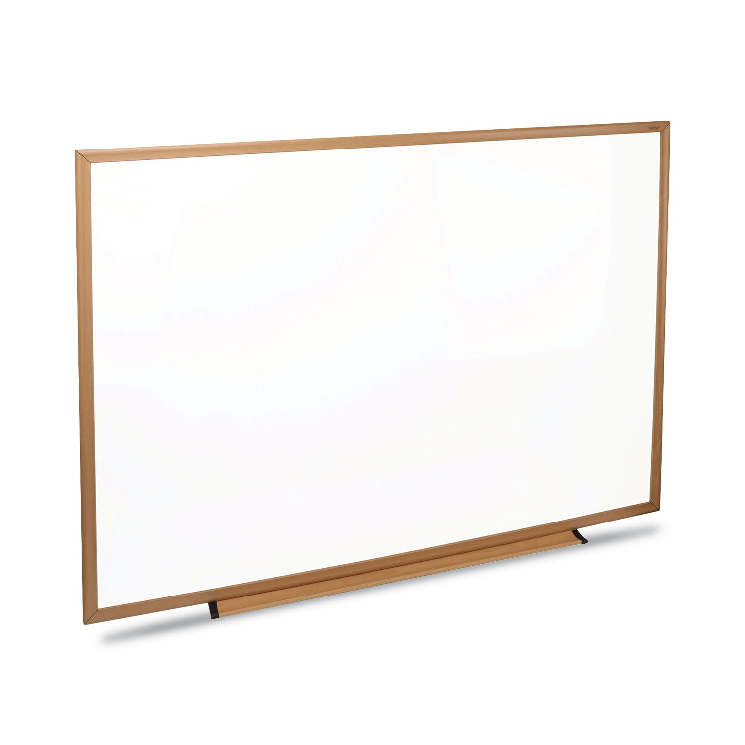 Deluxe Melamine Dry Erase Board, 48 x 36, Melamine White Surface, Oak Fiberboard Frame - 