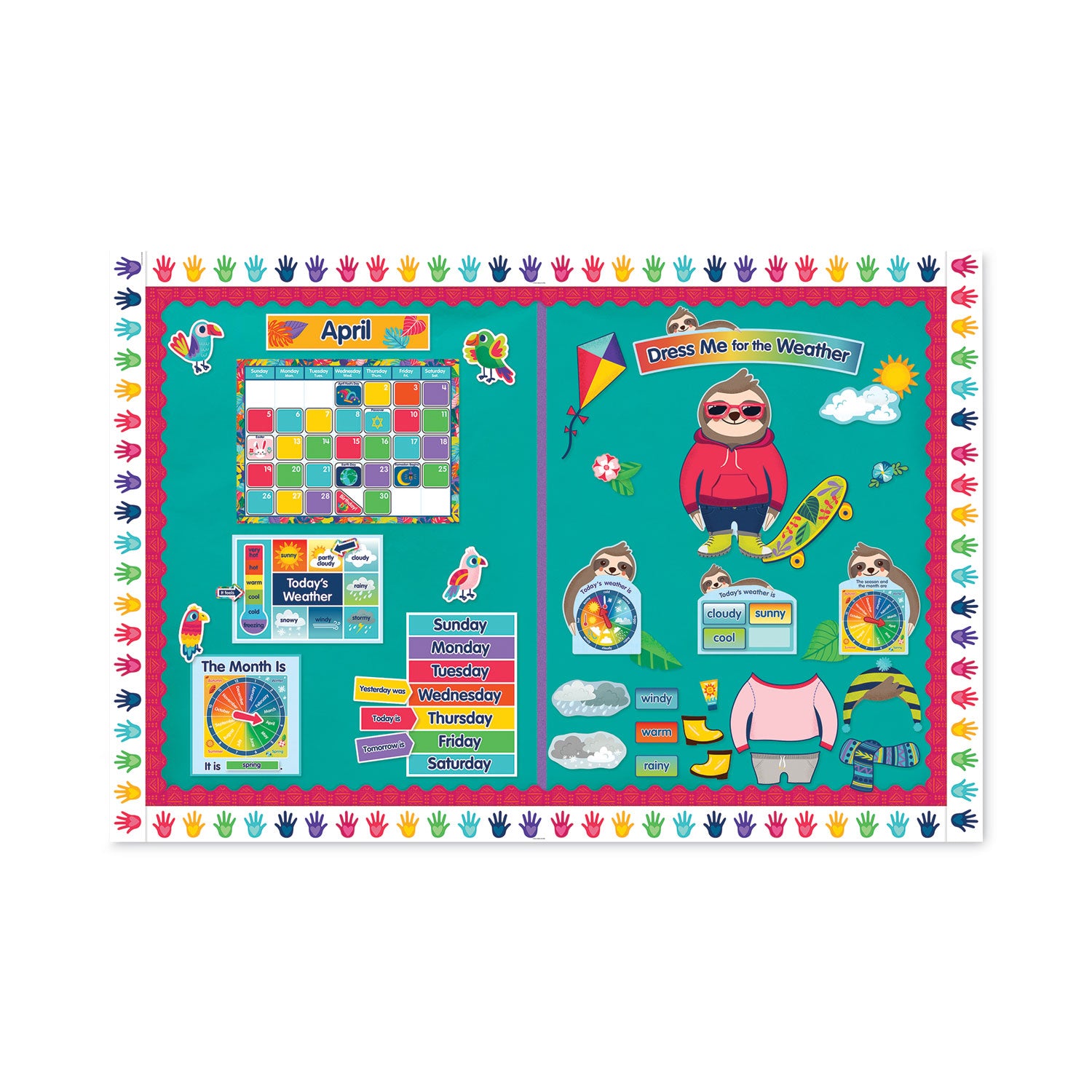 curriculum-bulletin-board-set-dress-me-for-the-weather-54-pieces_cdp110487 - 3