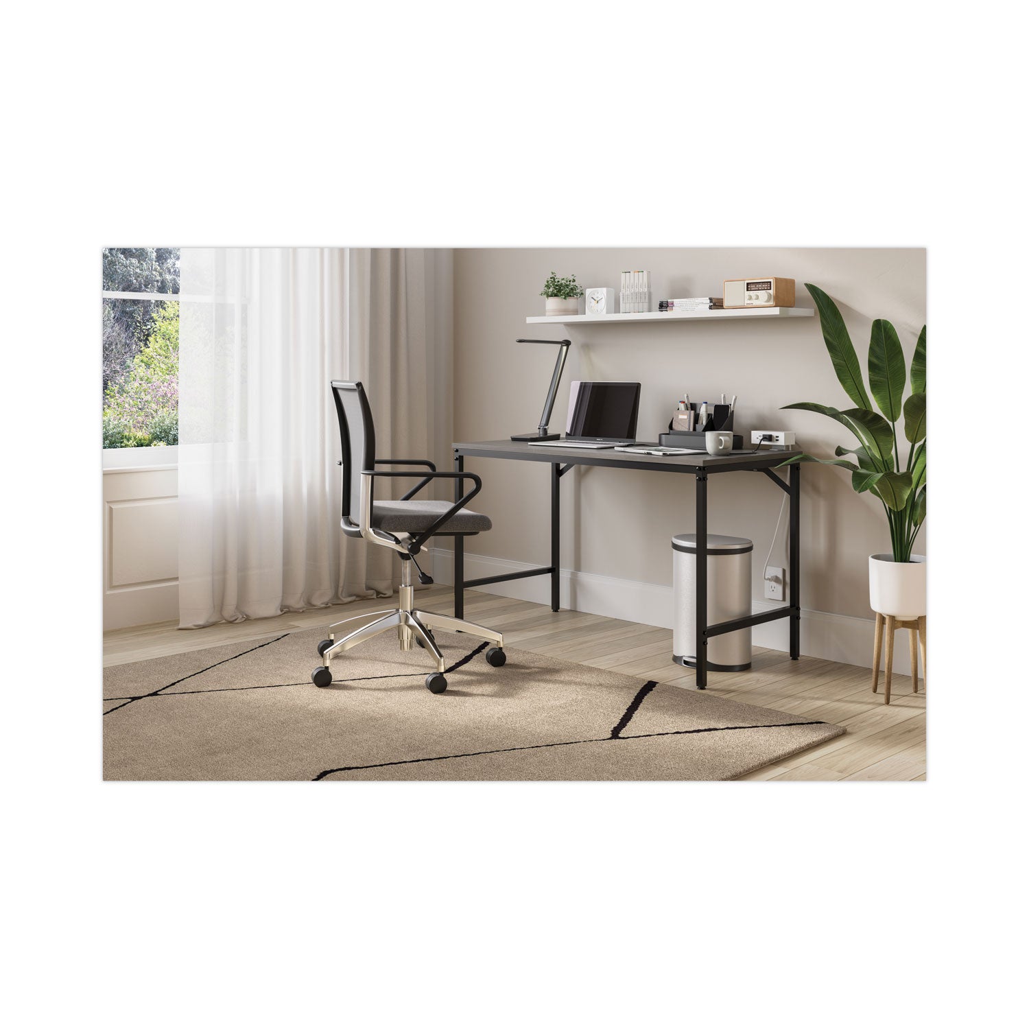 Simple Work Desk, 45.5" x 23.5" x 29.5", Gray