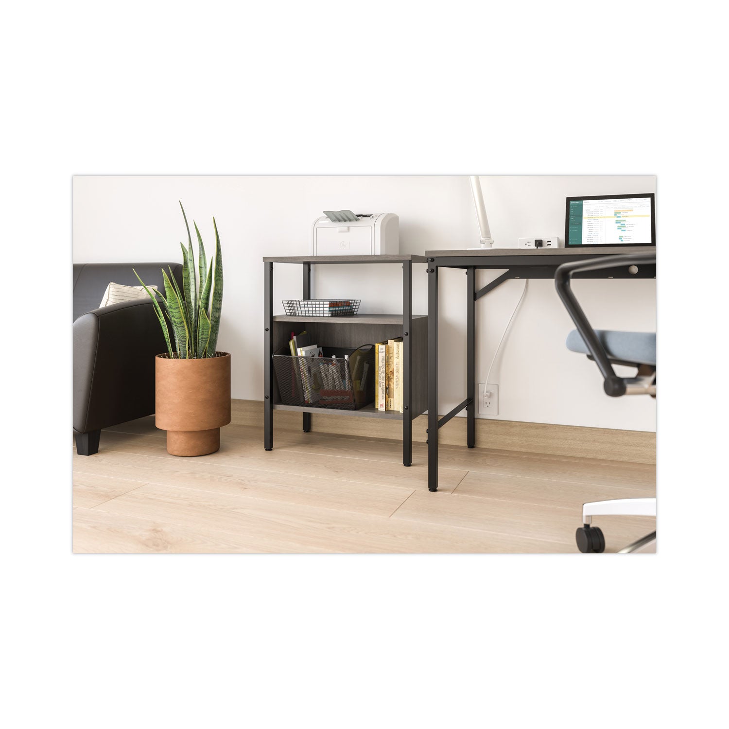 Simple Work Desk, 45.5" x 23.5" x 29.5", Gray