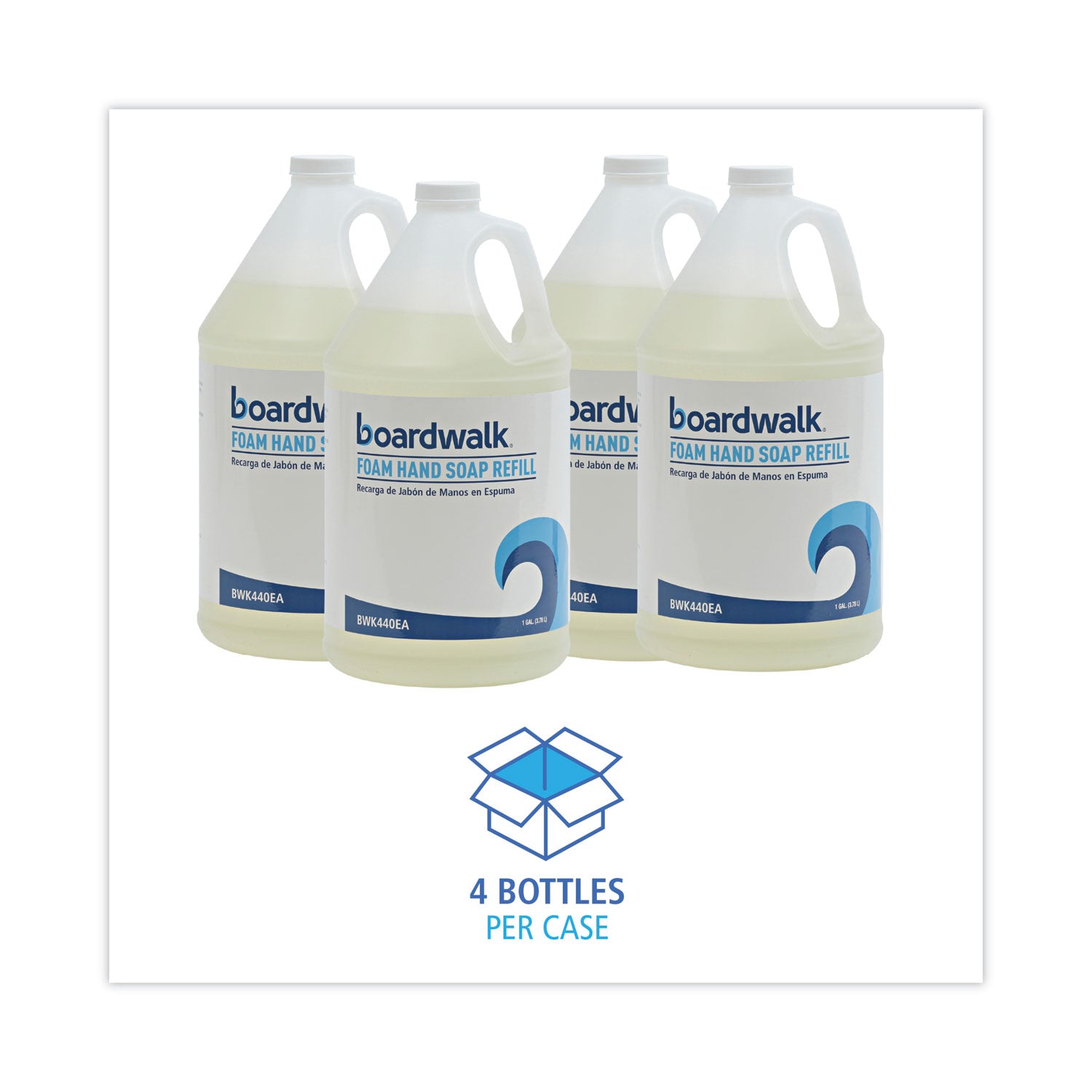 Foaming Hand Soap, Herbal Mint Scent, 1 gal Bottle, 4/Carton