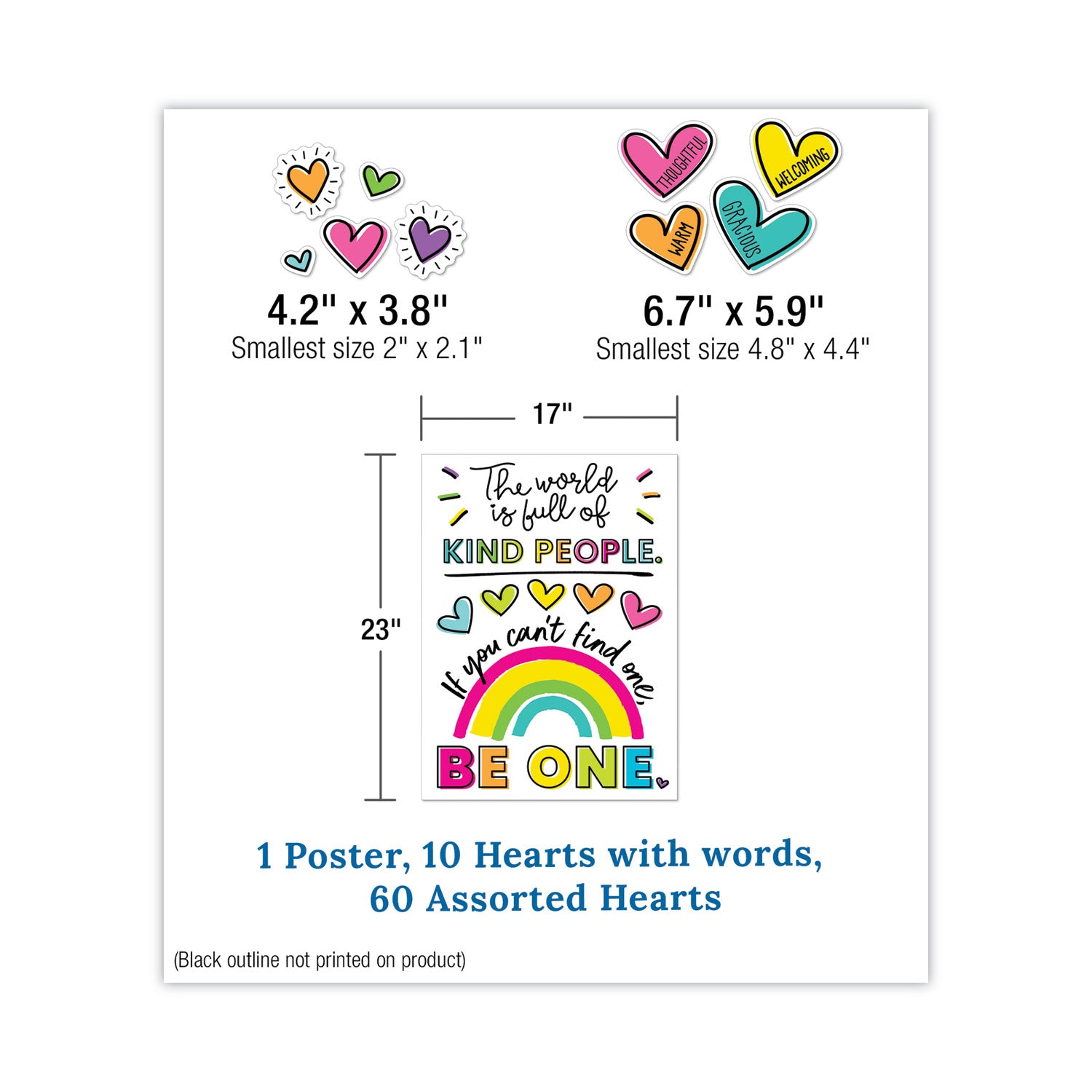 motivational-bulletin-board-set-kind-vibes-75-pieces_cdp110524 - 3