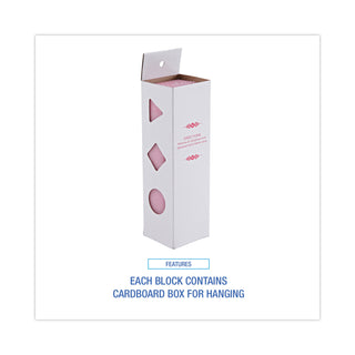 Deodorizing Para Wall Blocks, 24 oz, Pink, Cherry, 6/Box