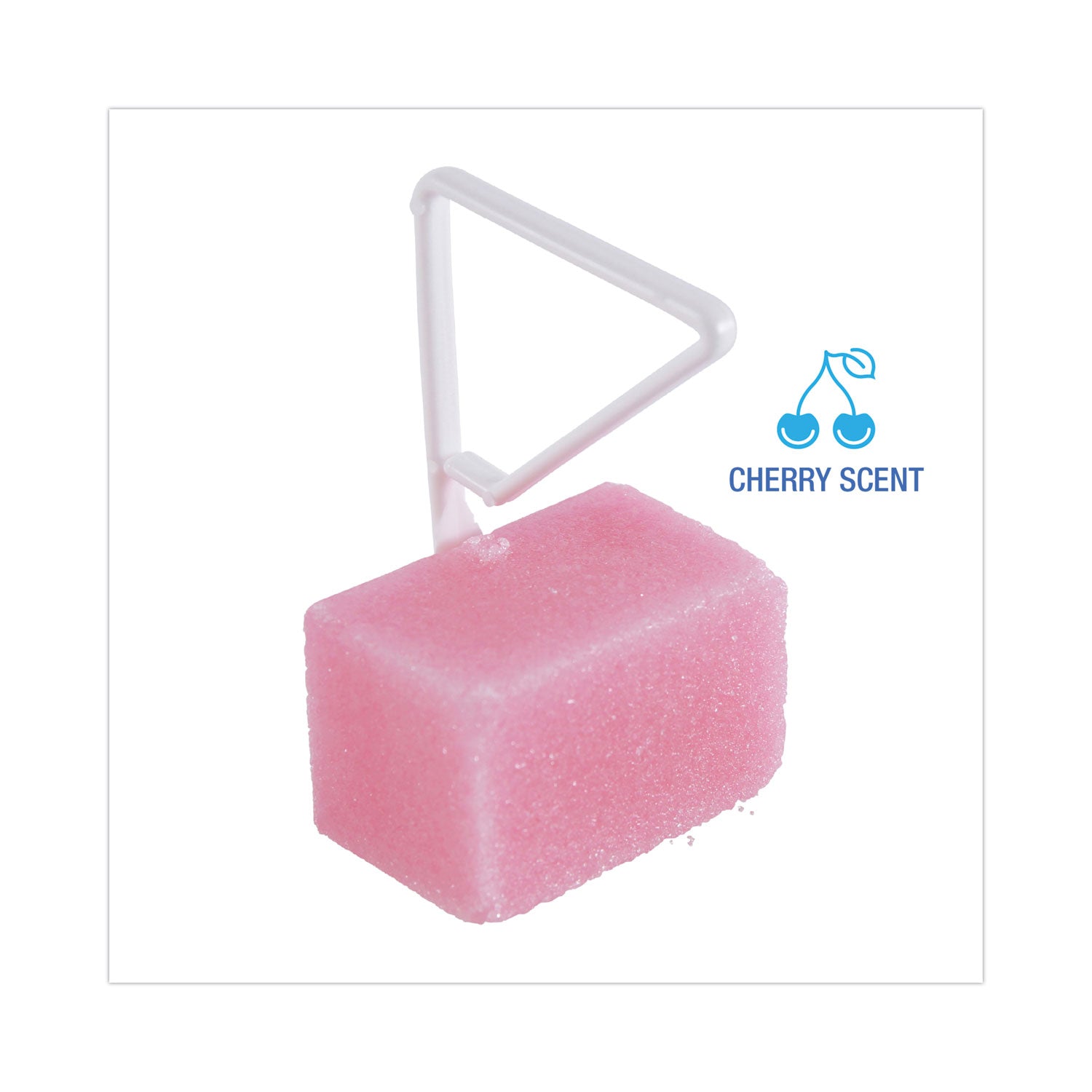 Toilet Bowl Para Deodorizer Block, Cherry Scent, 4 oz, Pink, 144/Carton