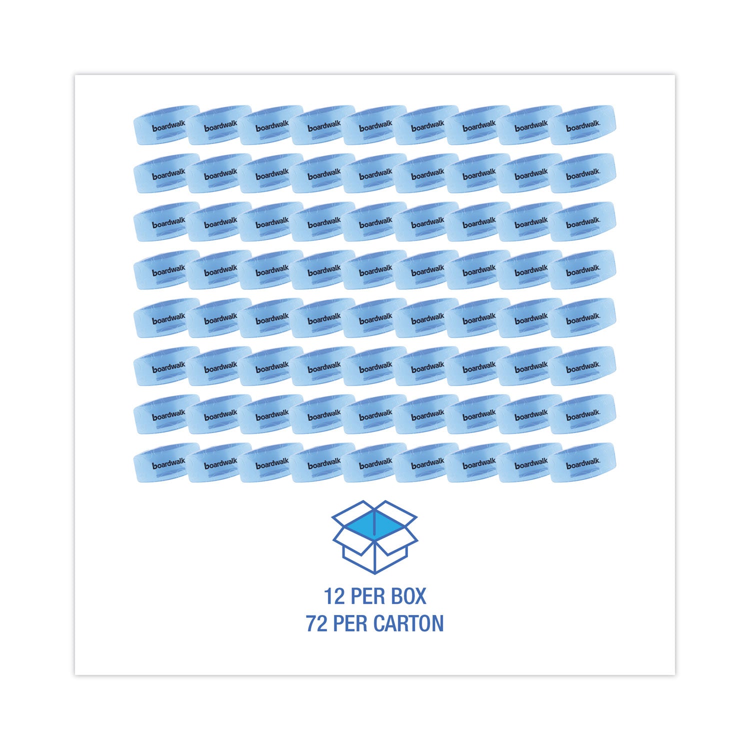 Bowl Clip, Cotton Blossom Scent, Blue, 12/Box, 6 Boxes/Carton