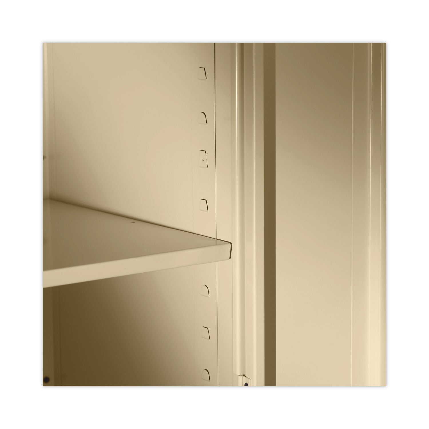 Assembled 72" High Heavy-Duty Welded Storage Cabinet, Four Adjustable Shelves, 36w x 18d, Putty - 