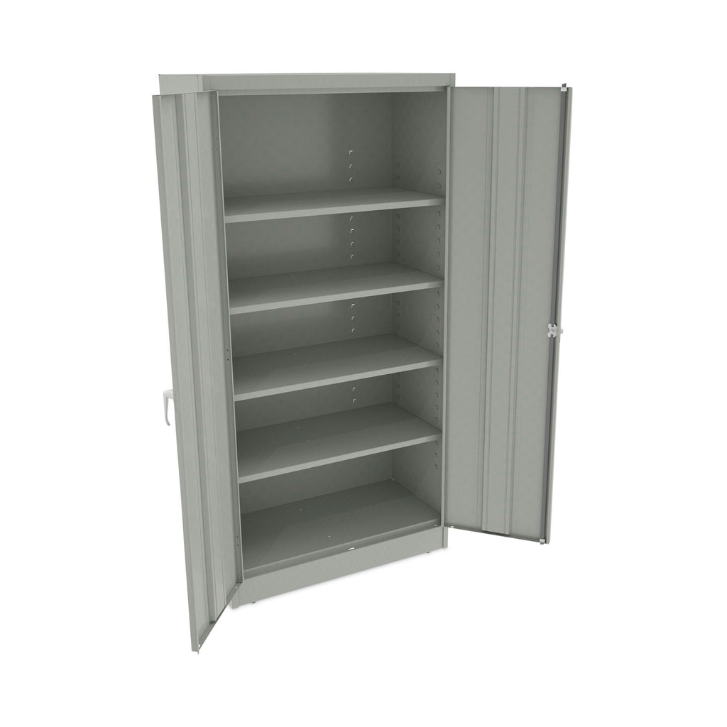 Assembled 72" High Heavy-Duty Welded Storage Cabinet, Four Adjustable Shelves, 36w x 18d, Light Gray - 