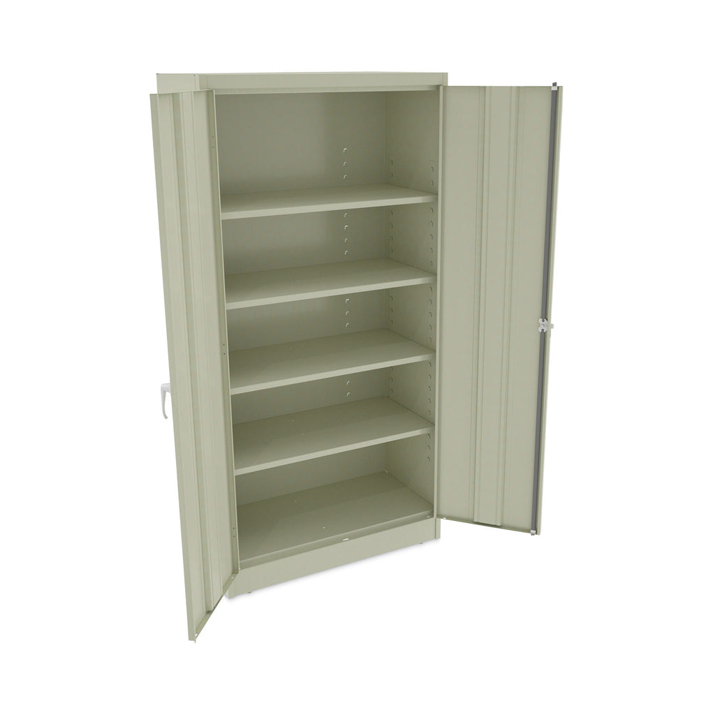 Assembled 72" High Heavy-Duty Welded Storage Cabinet, Four Adjustable Shelves, 36w x 18d, Putty - 