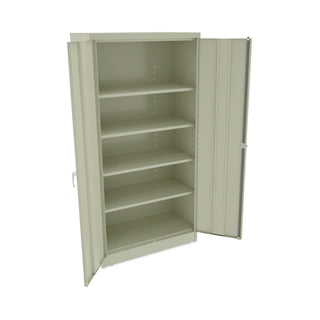 Assembled 72" High Heavy-Duty Welded Storage Cabinet, Four Adjustable Shelves, 36w x 18d, Putty - 