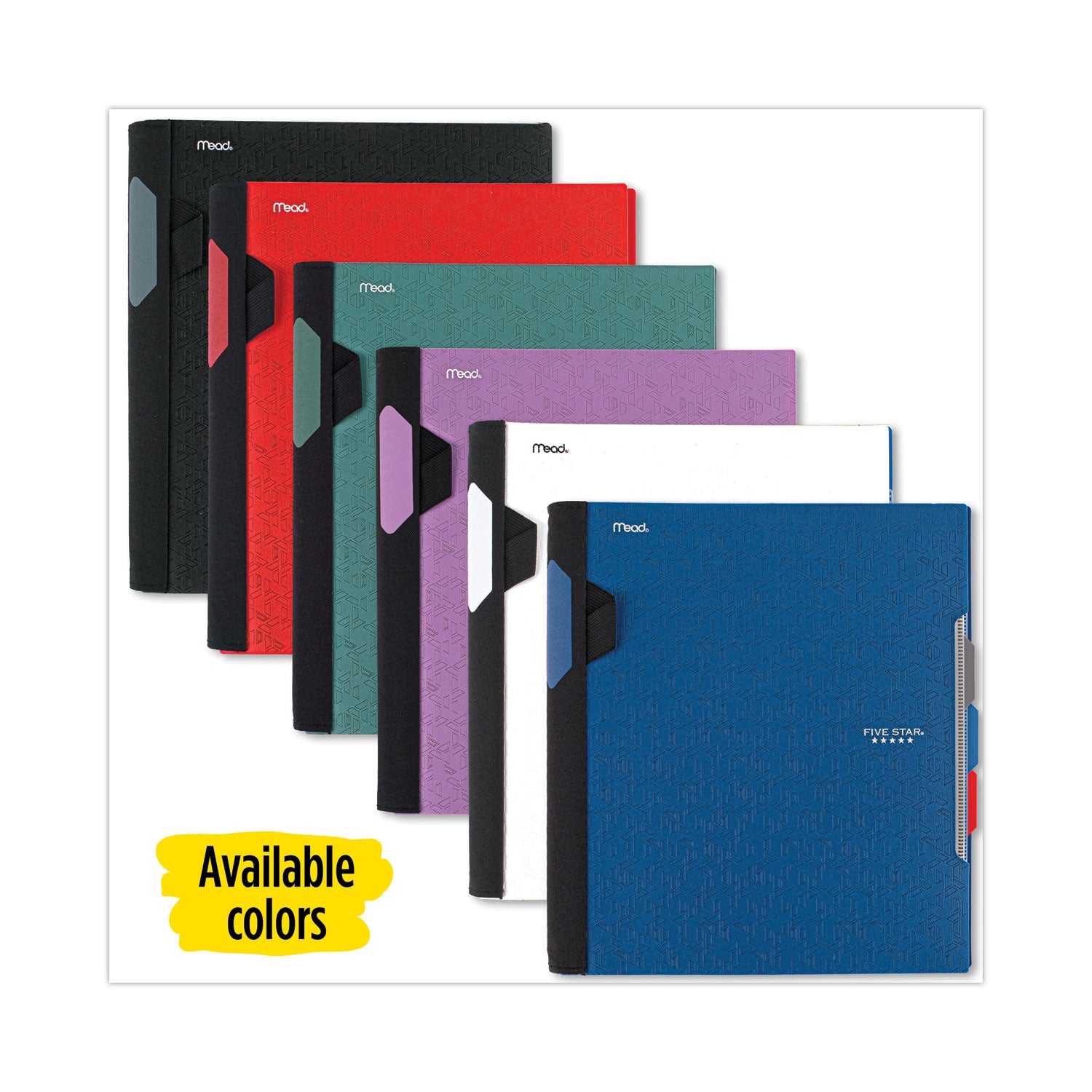 Advance Wirebound Notebook, Six Pockets, 3-Subject, Medium/College Rule, Randomly Assorted Cover Color, (150) 11 x 8.5 Sheets - 