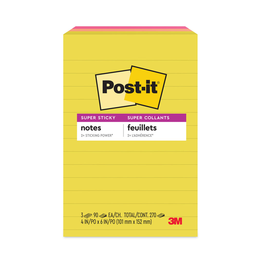 Note Pads in Summer Joy Collection Colors, 4" x 6", Note Ruled, Summer Joy Collection Colors, 90 Sheets/Pad, 3 Pads/Pack