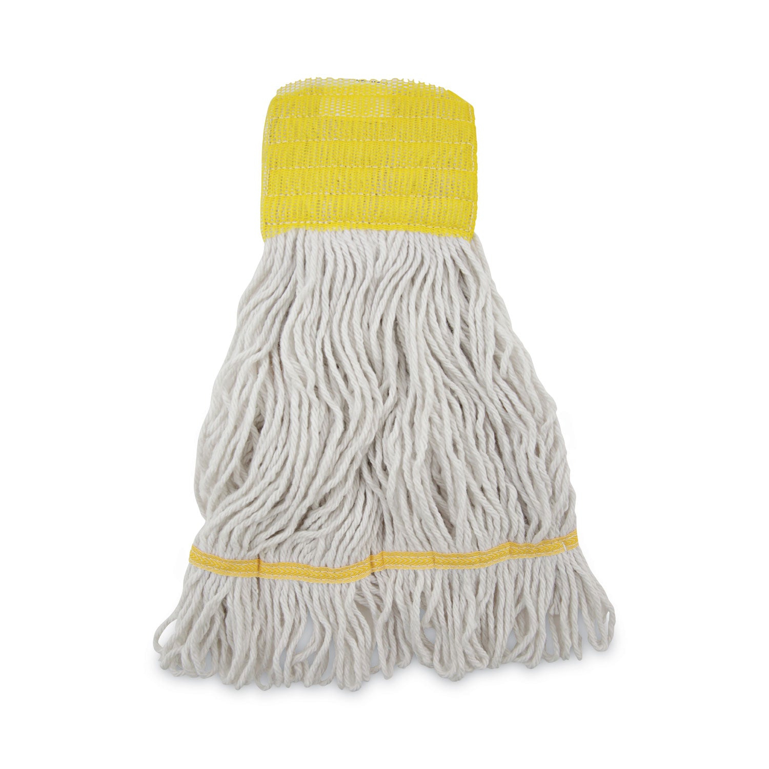 Super Loop Wet Mop Head, Cotton/Synthetic Fiber, 5" Headband, Small Size, White, 12/Carton - 