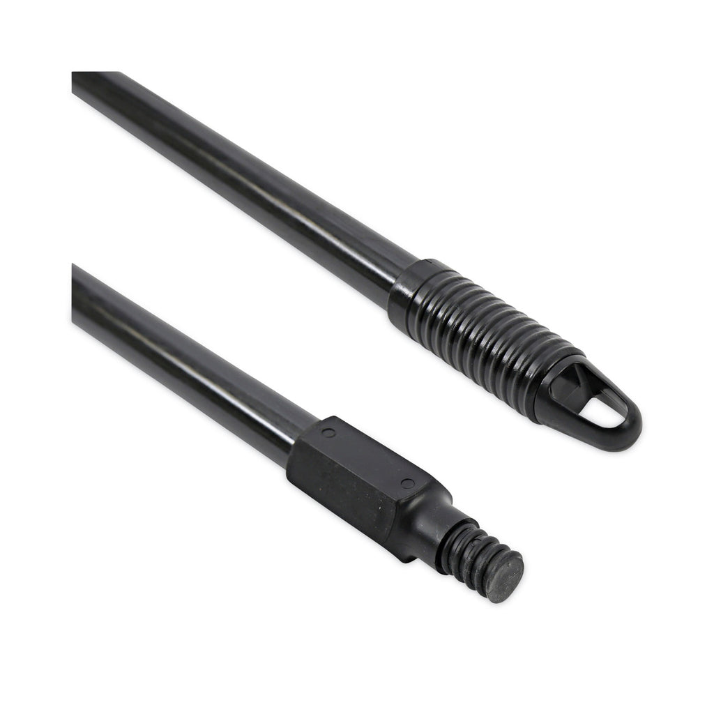 Fiberglass Broom Handle, Nylon Plastic Threaded End, 1" dia x 60", Black
