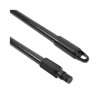 Fiberglass Broom Handle, Nylon Plastic Threaded End, 1" dia x 60", Black