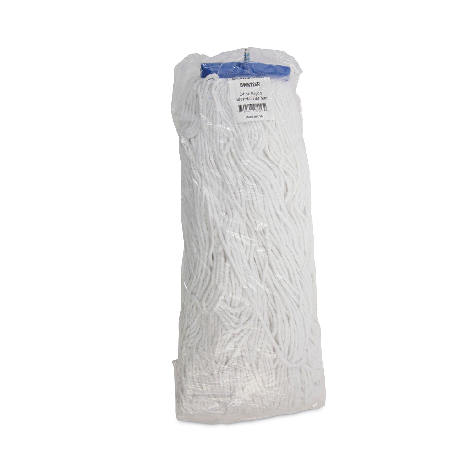 Cut-End Lie-Flat Wet Mop Head, Rayon, 24oz, White, 12/Carton - 