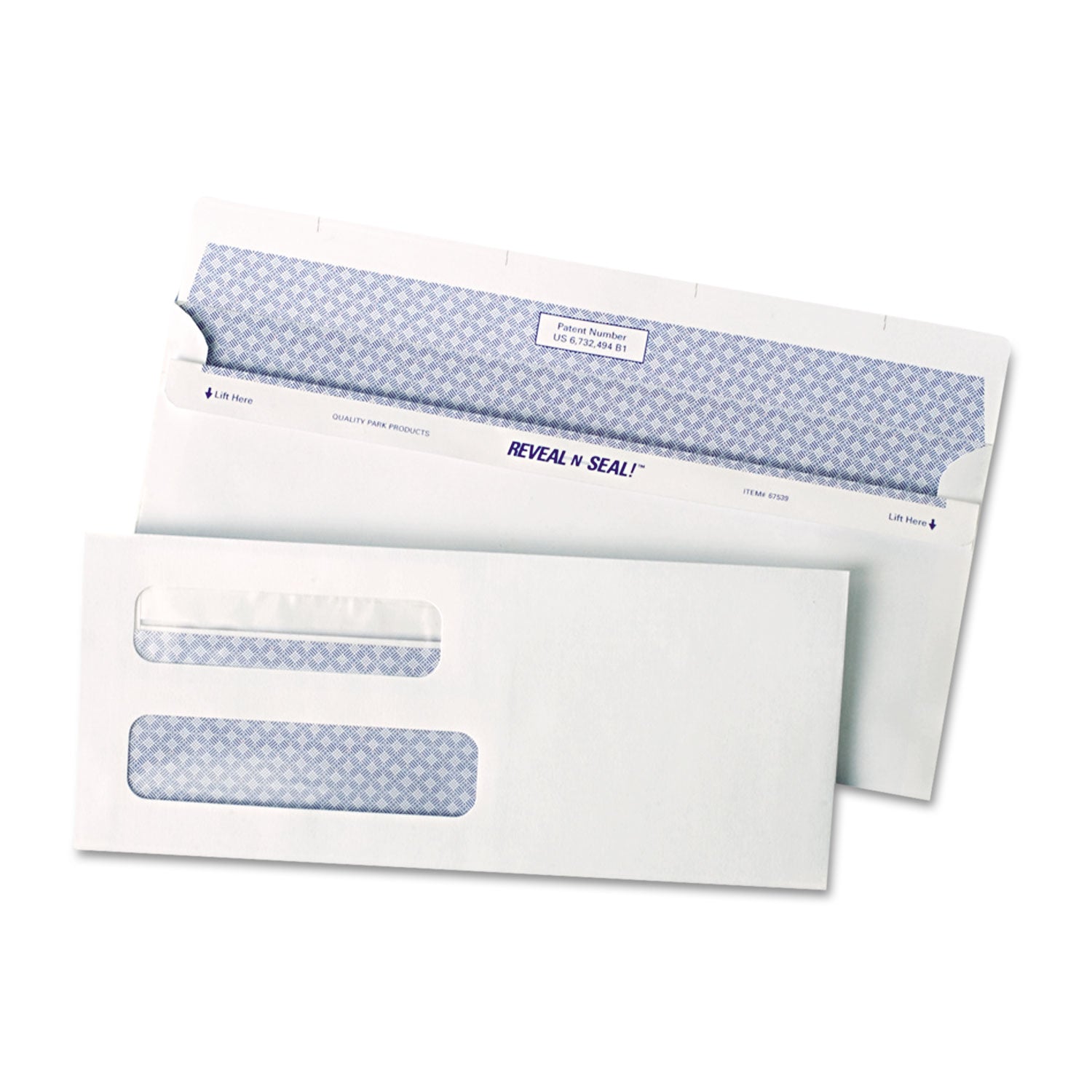 Reveal-N-Seal Envelope, #8 5/8, Commercial Flap, Self-Adhesive Closure, 3.63 x 8.63, White, 500/Box - 