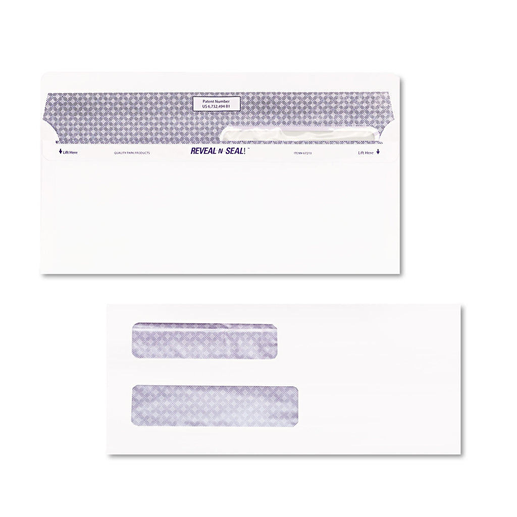 Reveal-N-Seal Envelope, #8 5/8, Commercial Flap, Self-Adhesive Closure, 3.63 x 8.63, White, 500/Box