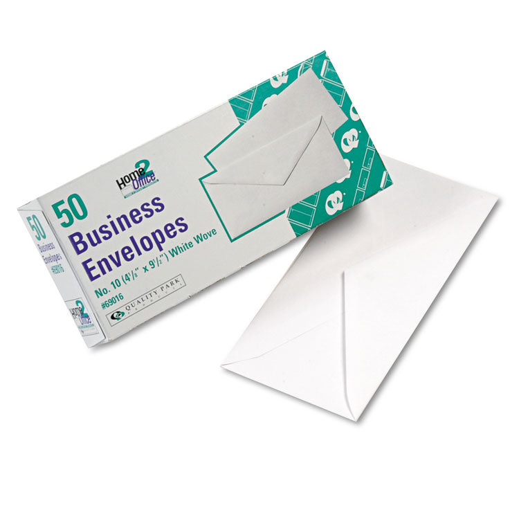 white-wove-business-envelope-convenience-packs-#10-bankers-flap-gummed-closure-413-x-95-white-50-box_qua69016 - 1